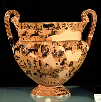 Ergotimos (MÖ 575-560) tarafından yapılan Francois Vazosunun B Yüzü, MÖ 570 dolayları (çömlek) by Kleitias Kleitias