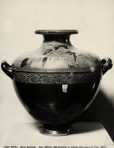 'Truva'nın Düşüşü' hidria, MÖ 480 dolayları (pişmiş toprak) by Kleophrades Painter (fl.500 475 BC)
