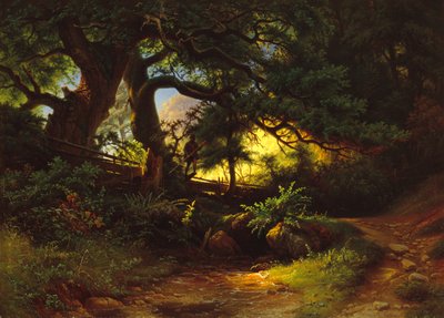 Oduncu ile orman bölümü by Knud Andreassen Baade