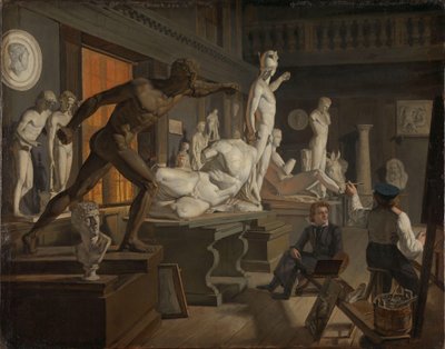 Kopenhag'daki Akademiden Sahne, 1827-28 dolayları (tuval üzerine yağlıboya) by Knud Andreassen Baade
