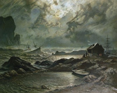 Norveç kıyısında fırtına by Knud Andreassen Baade