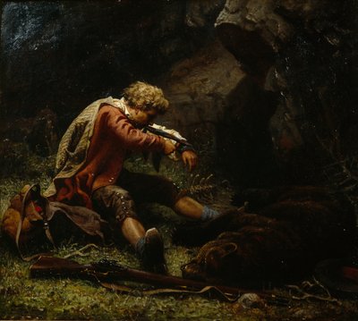 yaralı ayı avcısı by Knud Bergslien