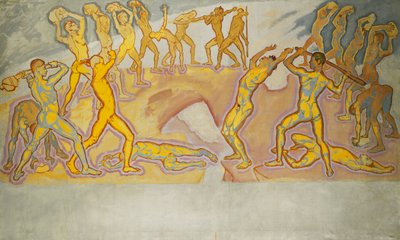 Titanların Savaşı; Titanların Savaşı, c.1913-1915 by Koloman Moser