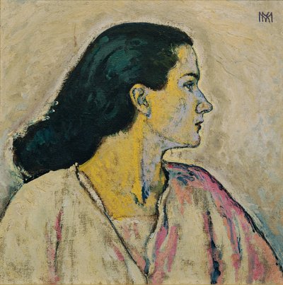 Profildeki bir kadının portresi by Koloman Moser