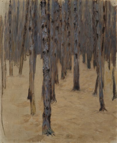 Karda iğne yapraklı orman by Koloman Moser
