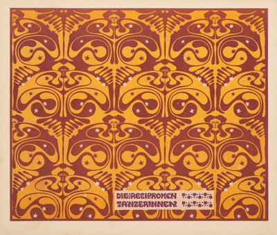 Karşılıklı dansçılar, 1901. by Koloman Moser
