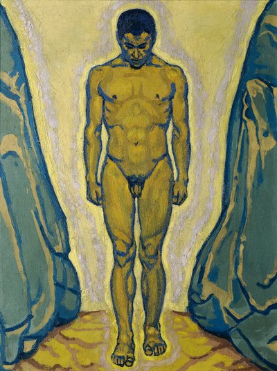 kayalar arasında çıplak duran by Koloman Moser
