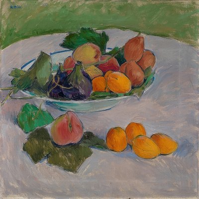 Meyve ve yaprakları ile natürmort. 1910 by Koloman Moser