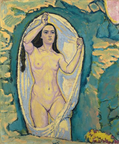 Mağaradaki Venüs - Moser, Koloman (1868-1918) - c. 1914 - Tuval üzerine yağlı boya - 75,5x62,7 - Leopold Müzesi, Viyana by Koloman Moser