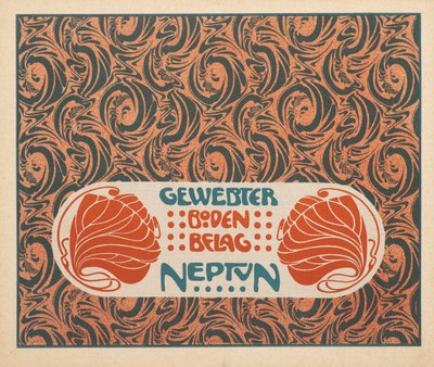 Dokuma Döşeme Neptün, 1901. by Koloman Moser