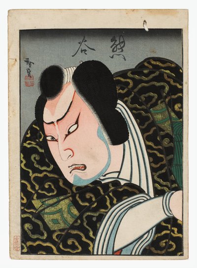 Kumagai rolünde Onoe Tamizo, yaklaşık 1848 (Tek yaprak osaka baskı) by Konishi Hirosada