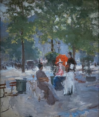 Paris Kafede by Konstantin Alekseevich Korovin