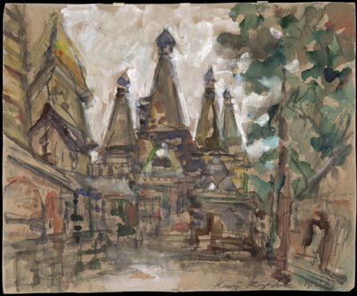 La Fiancee Du Tsar operası için hazırlık dekoru, Nicolai Rimsky Korsakov - N. Rimsky-Korsakov, Korovin, Konstantin Alexeyevich (1861-1939) operası Çar
