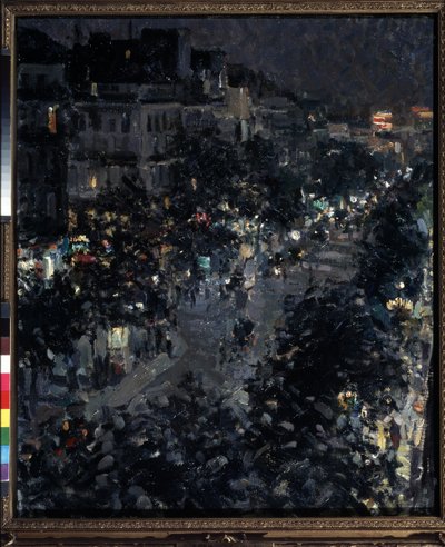 Gece Paris, Boulevard Des Italians by Konstantin Alekseevich Korovin