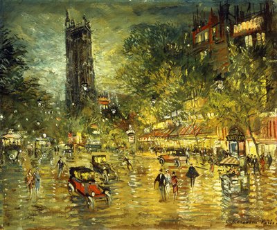 Paris Sokak Sahnesi by Konstantin Alekseevich Korovin
