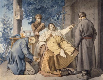 Ev sahibi ve Serfleri, 1853 by Konstantin Alexandrovich Trutovsky