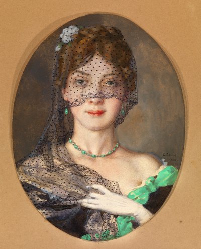 Peçeli Kadın Manon Lescaut by Konstantin Andreevic Somov