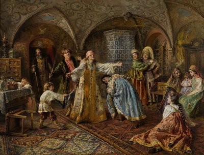 Kör adamın blöfü. by Konstantin Egorovich Makovsky