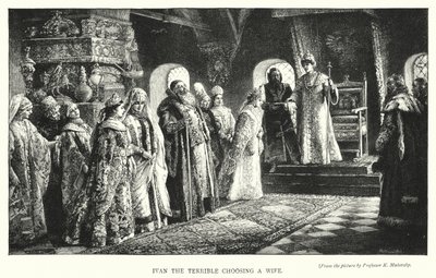 Korkunç İvan'ın Eş Seçimi (gravür) by Konstantin Egorovich Makovsky