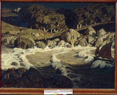 ""Denizde Bir Gece" (Denizde Bir Gece) Tablo Konstantin Bogayevsky (1872-1943) Soluk 109x144.5 cm 1903 Devlet A Radishchev Sanat Müzesi, Saratov by Konstantin Fedorovich Bogaevsky