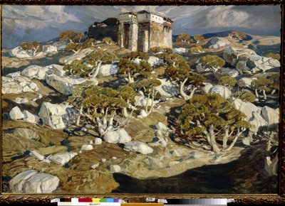 Antik Kırım - Peinture de Konstantin Fyodorovich Bogayevsky (Bogaevsky) (1872-1943) - Tuval üzerine yağlı boya 1903 Devlet A. Radishchev Sanat Müzesi, Saratov 110x160 by Konstantin Fedorovich Bogaevsky