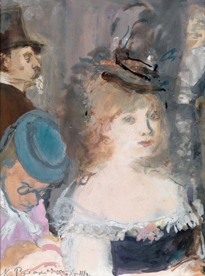 Guy de Maupassant tarafından 'Boule de Suif' için illüstrasyon by Konstantin Ivanovich Rudakov
