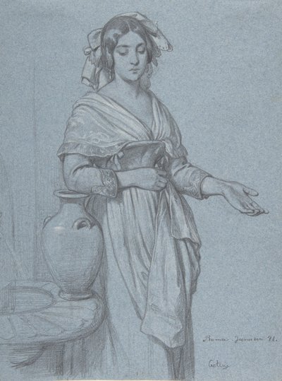 Romalı Bir Kadının İncelenmesi, 1841. by Konstantin Johannes Franz Cretius