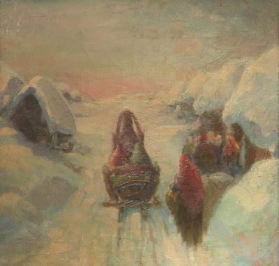 Kış. kızak sürüşü by Konstantin Konstantinovich Pervukhin