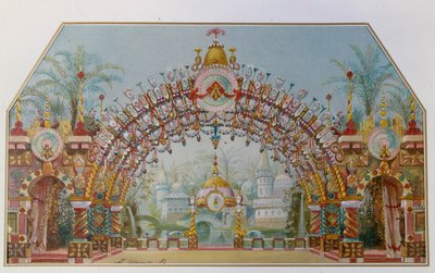 Fındıkkıran balesi için sahne tasarımı, P. Tchaykovsky, 1892 by Konstantin Matveevich Ivanov