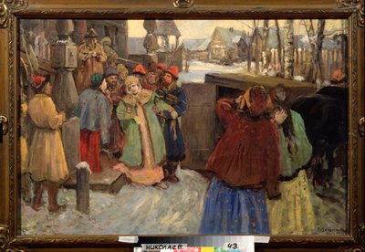 Çarevna Sofya'nın Tutuklanması (tuval üzerine yağlı boya) by Konstantin Veshchilov