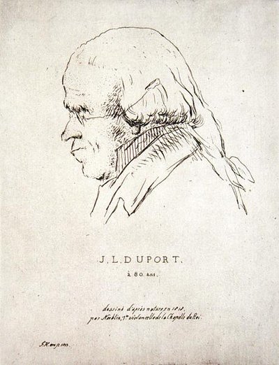 Jean-Louis Duport, 80 yaşında (1749-1819) (gravür) by Korblin (after)