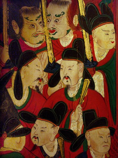 Altıncı Kral (Danjong) portresinin detayı by Korean School