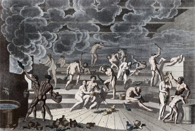 Bir Rus hamamı, 1811 by Korneev