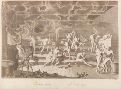 Bir Rus hamamı. Rusya halkları veya Charles de..., 1811-1812 tarafından görgü tanımı. by Korneev