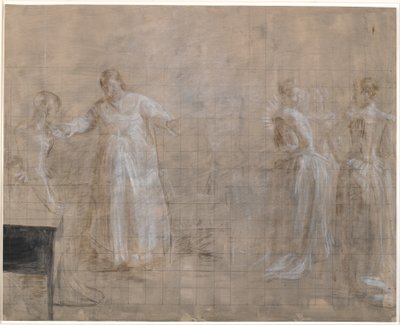 Leonora Christine, Kraliçe Charlotte Amalie tarafından hapishaneyi ziyaret etti by Kristian Zahrtmann