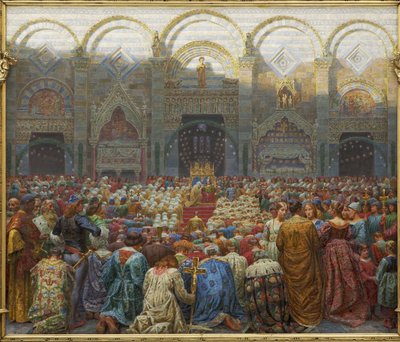 Piskopos ve Pistoia Başrahibesi Arasındaki Mistik Düğün by Kristian Zahrtmann