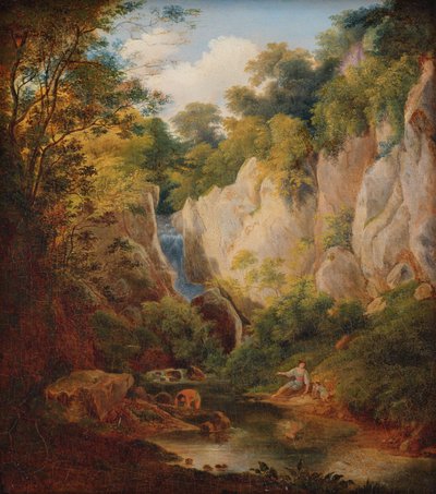 dağ geçidi ile manzara by Károly Markó d. Ä.