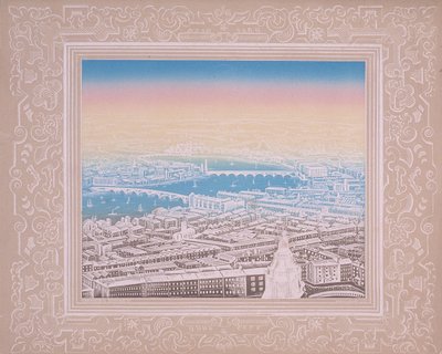 Waterloo Köprüsü ve Blackfriars Köprüsü, c1845