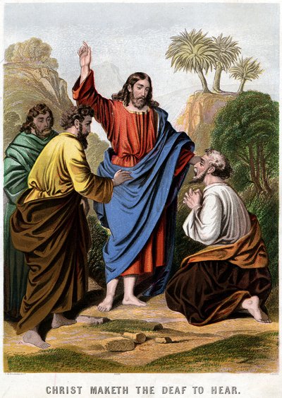 Mesih Sağırları İşittirir, 1860 by Kronheim and Co