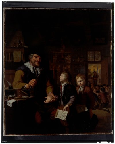 İki oğlanı cezalandıran bir okul müdürü by Krzyztof (1659 1729) Lubieniecki