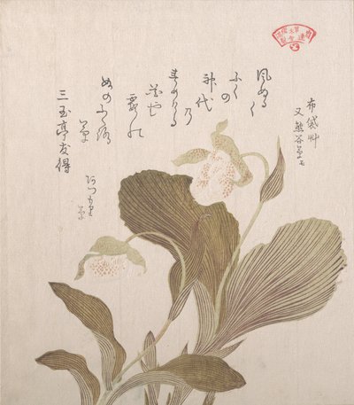 Hotei Çiçekleri, 19. yüzyıl. by Kubo Shunman