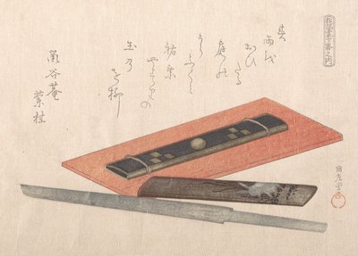 Bıçak ve İki Bıçak Sapı, 19. yy. by Kubo Shunman