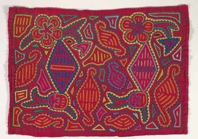 Gömlek Paneli (mola), 1950 dolayları (aplikeli pamuk) by Kuna Indian Culture