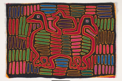 Gömlek paneli (mola) (aplikeli pamuklu) by Kuna Indian Culture
