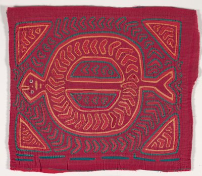 Gömlek paneli (mola) (aplikeli pamuklu) by Kuna Indian Culture