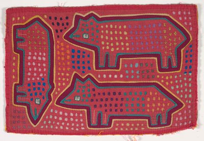 Gömlek paneli (mola) (aplikeli pamuklu) by Kuna Indian Culture