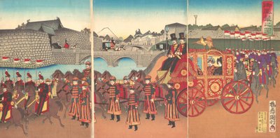 İmparatorluk Arabasının Görünümü, 1889 Meiji 22., 1889. by Kunitoshi