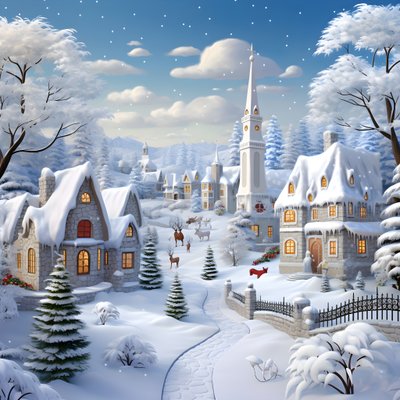 3D Karlı Noel 1 by Kurt Heppke