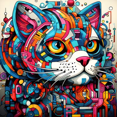 Soyut kedi desenleri 3 by Kurt Heppke