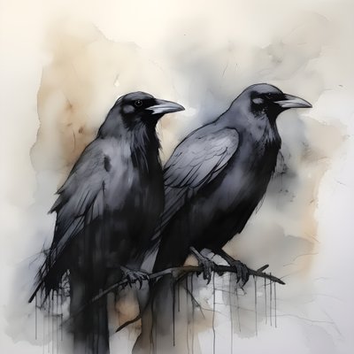 Anatomik olarak doğru 2 kuzgunun görünümü 2 by Kurt Heppke